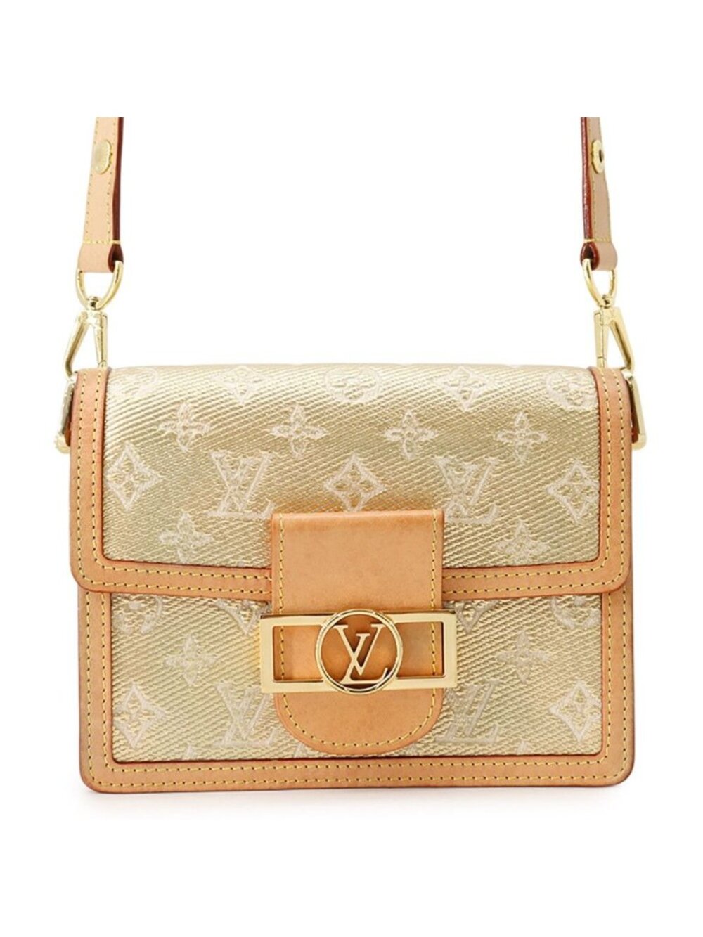 Louis Vuitton Shoulder Bag Monogram Laminated Jacquard Dauphine